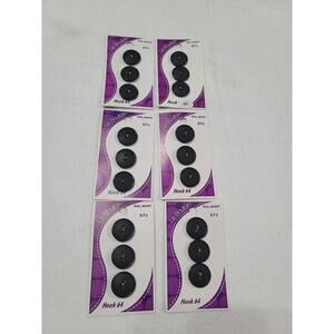 Le Bouton Button Bundle 6 Pks Of 3 Black Round 2 Hole 3/4" Italy Sewing NOS